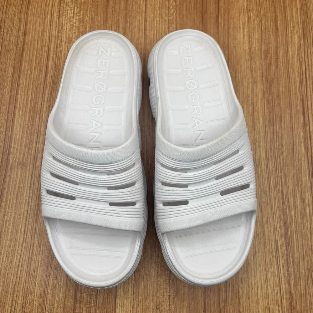 Cole Haan Zerogrand 360 Slide Sandals White Mens Size 11 Lightweight Comfort